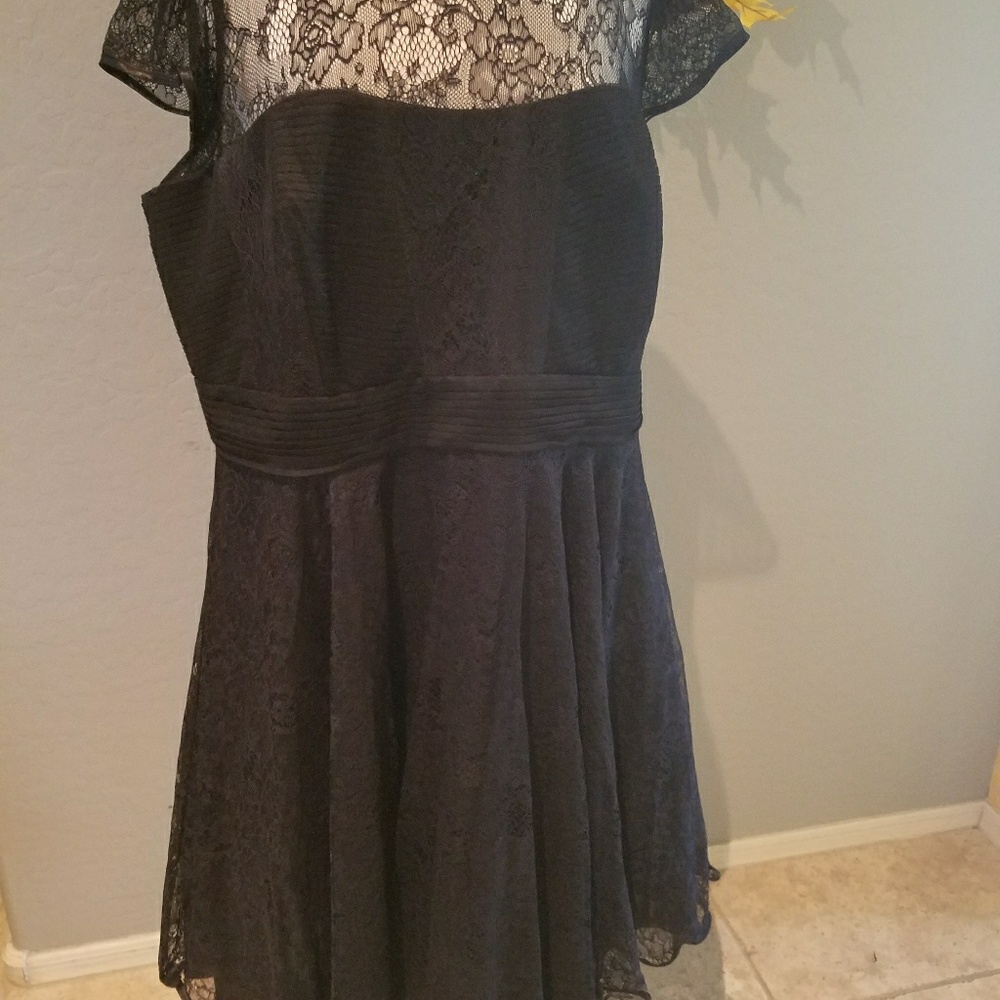 Flirty black lace dress
